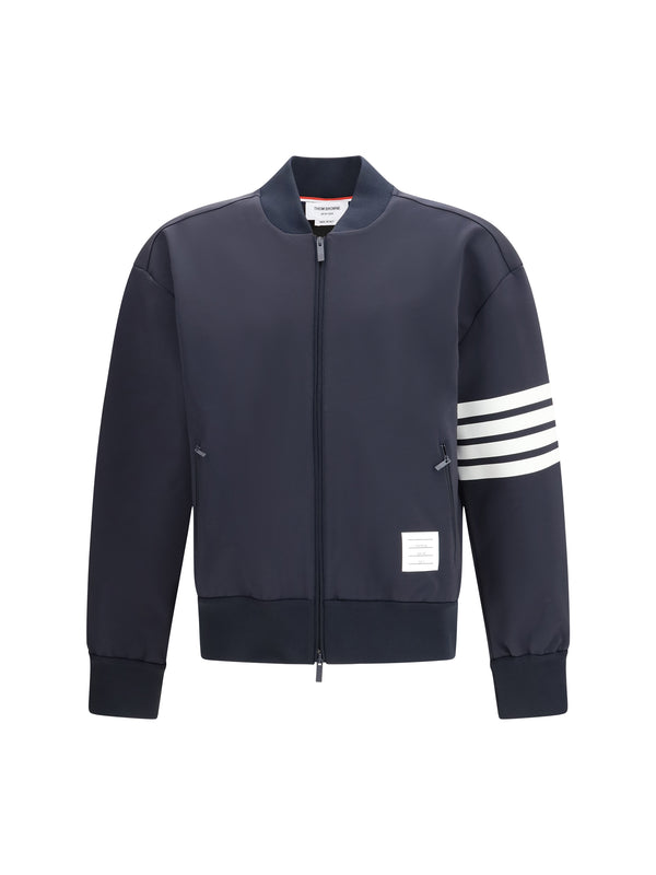 Thom Browne 73% Viscose bomber jacket in navy