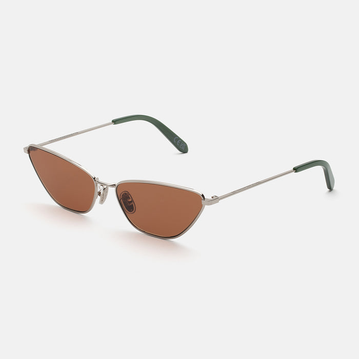Retrosuperfuture SPILLO METALLIC MINT Silver Green Argento Metal Occhiali Da Sole