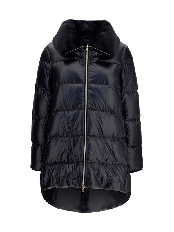 Herno Inner: 100% Goose Down; Outer: 100% Polyamide down jacket in black