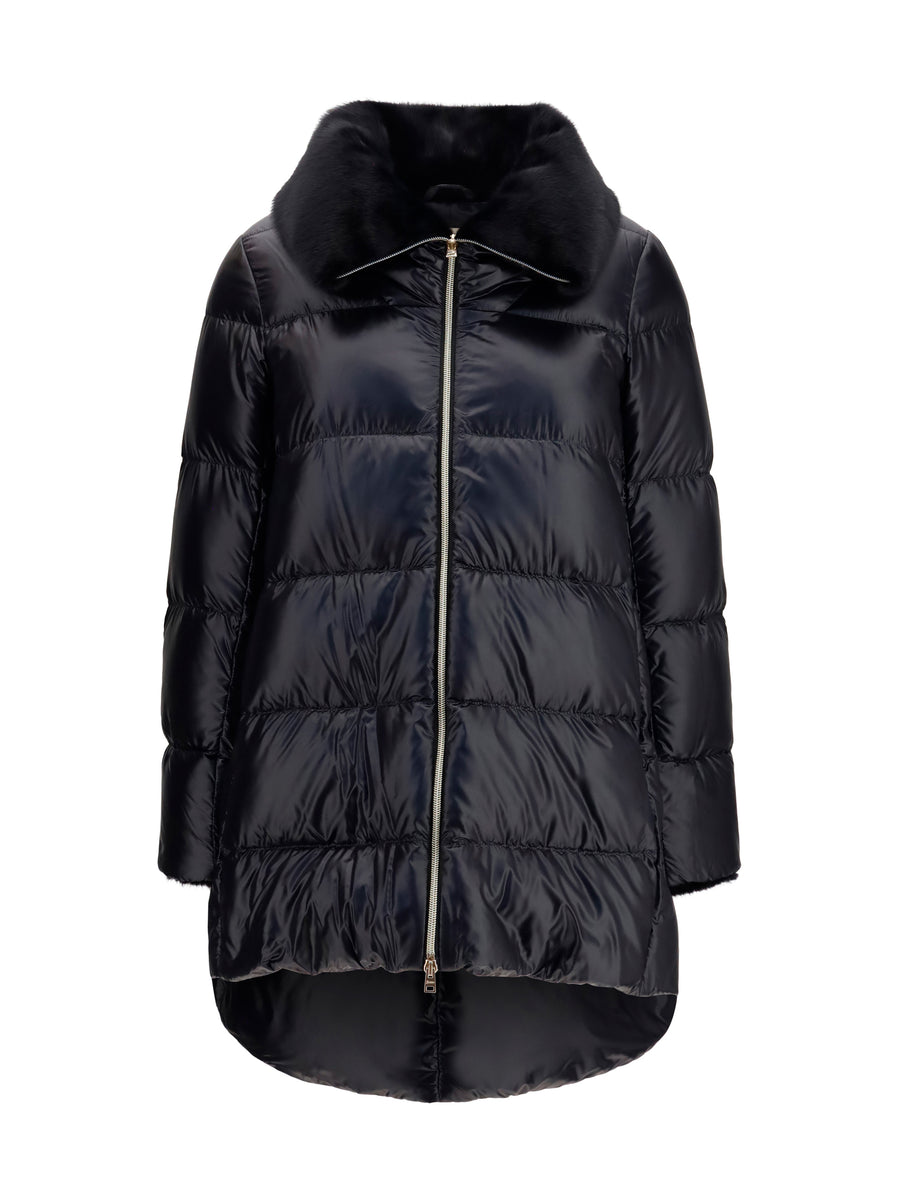 Herno Inner: 100% Goose Down; Outer: 100% Polyamide down jacket in black