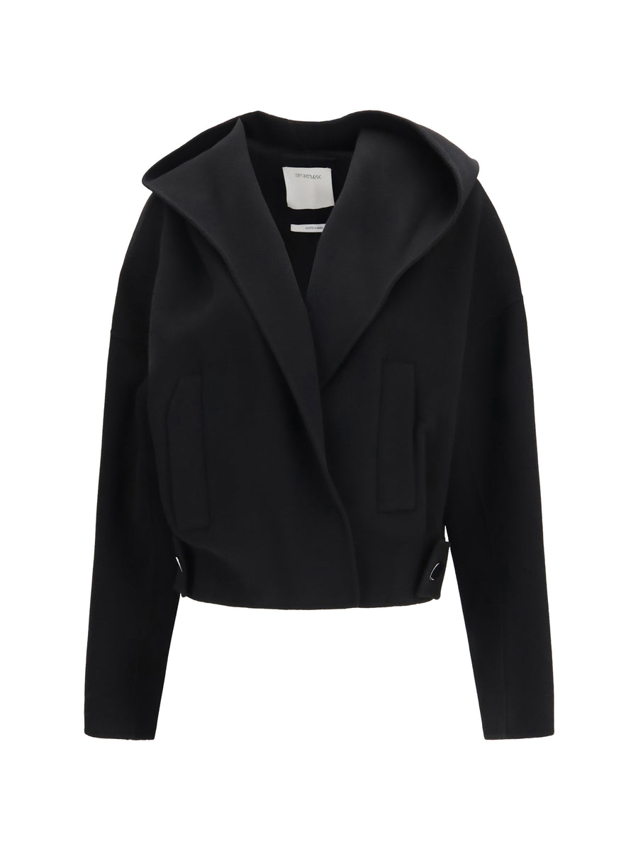 Idoneo Pure Virgin Wool Double Jacket Nero Fleece Ovis Aries