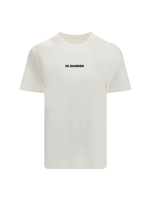 Short-Sleeved T-Shirt With Printed Logo Porcelain Cotton T-shirts