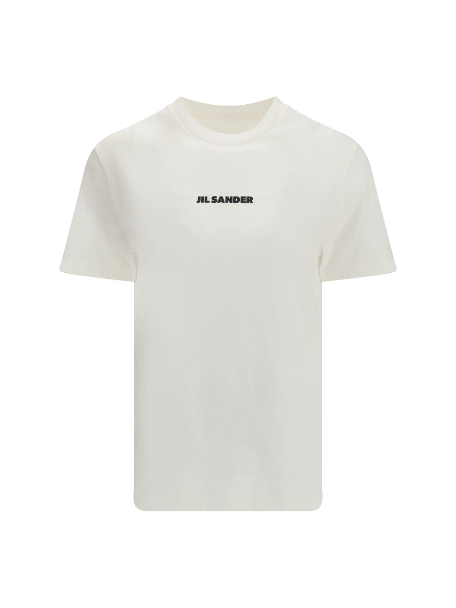 Short-Sleeved T-Shirt With Printed Logo Porcelain Cotton T-shirts