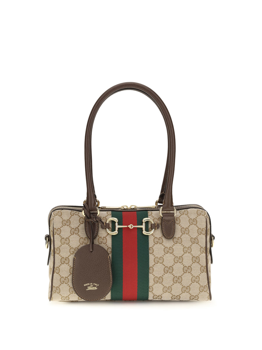 Gucci 80% Fabric shoulder bag in beige
