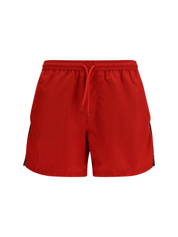 Swim Shorts Tomato Red-Black Red/black Nylon Beachwear