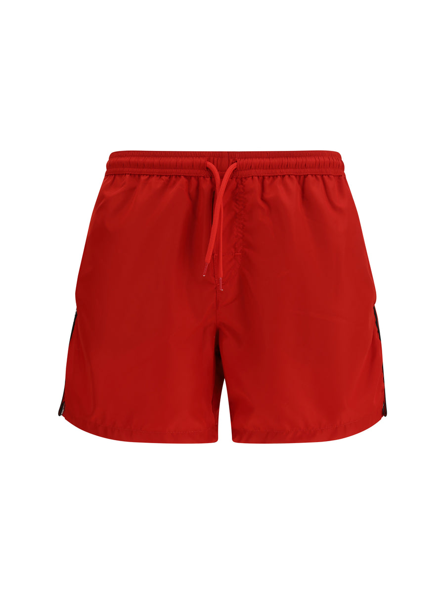 Swim Shorts Tomato Red-Black Red/black Nylon Beachwear