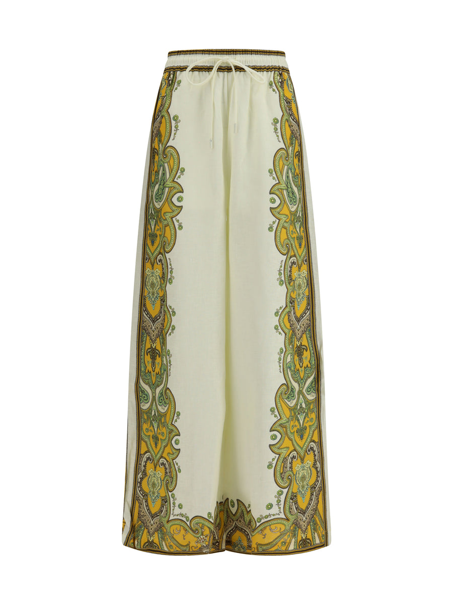 Alemais 100% Linen trousers in cream
