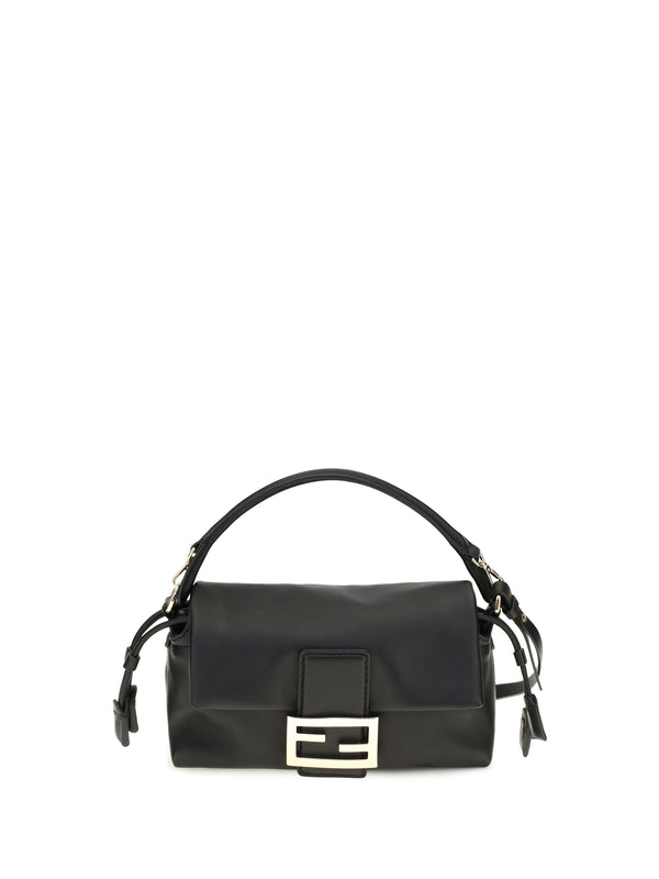 Small Baguette Soft Nappa Leather Handbag Nero Upper: Lamb Ovis Aries Shoulder Bags