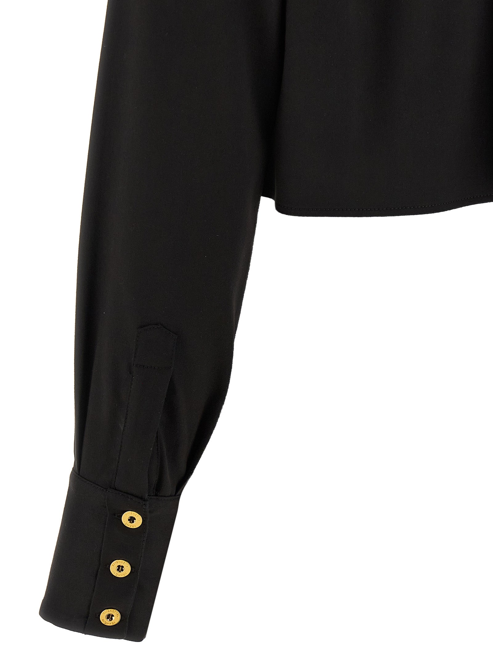 Cropped shirt Black Lycra Elastane Shirt, Blouse