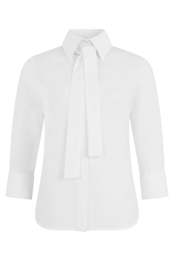 Shirt Cotton Long-Sleeve White