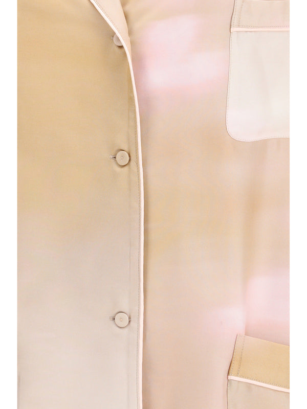 Printed Silk Shirt Memento-Rosae Memento/rosae