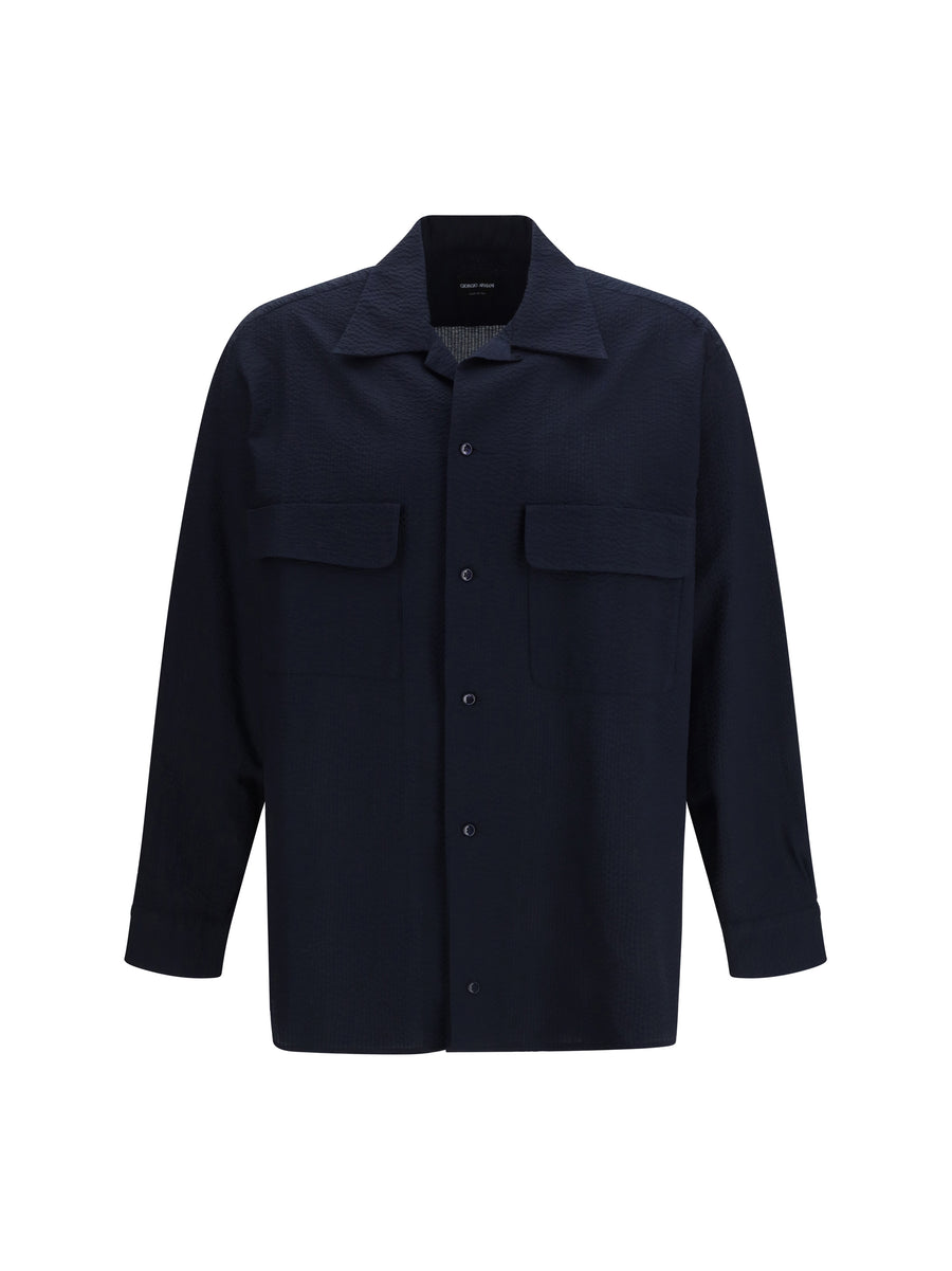 Giorgio Armani 100% cotton shirt in navy