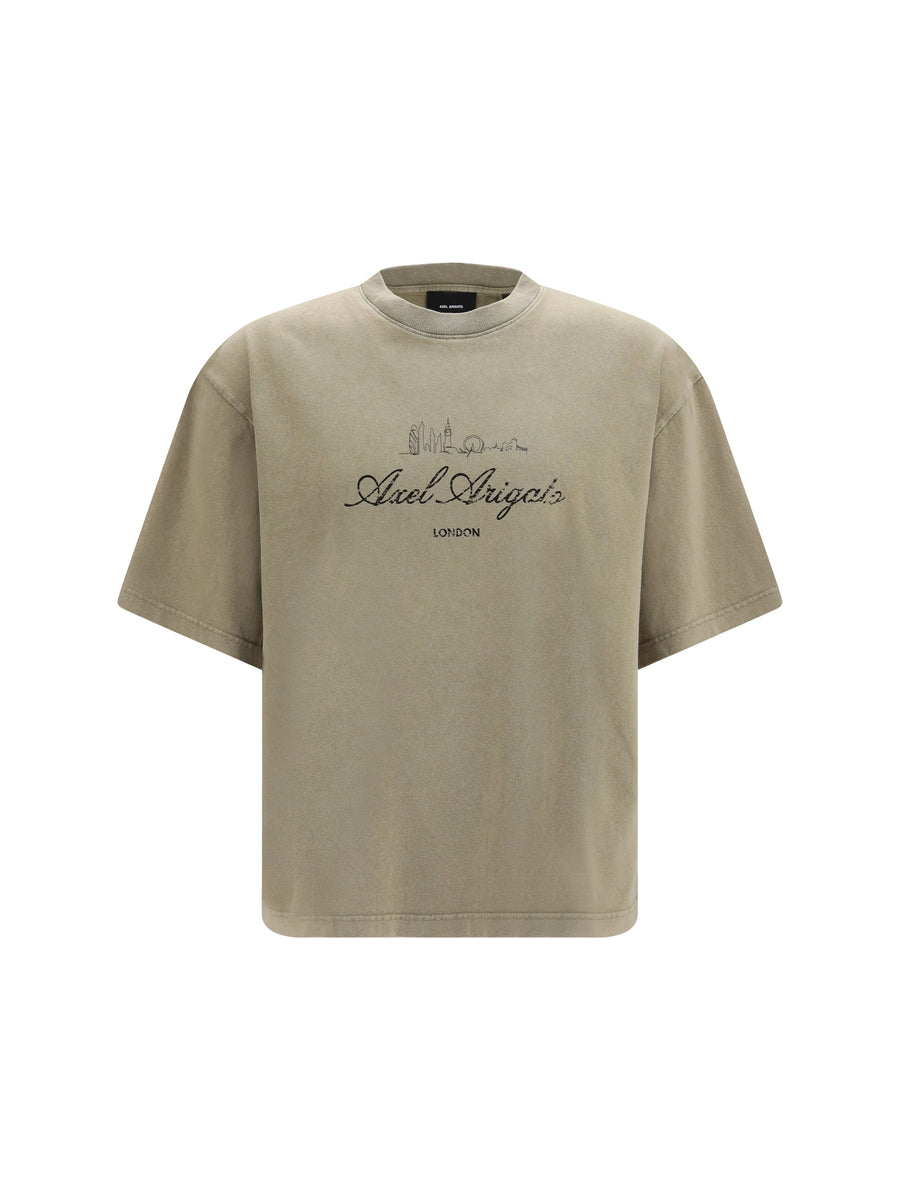 Axel Arigato 100% cotton t-shirt in olive