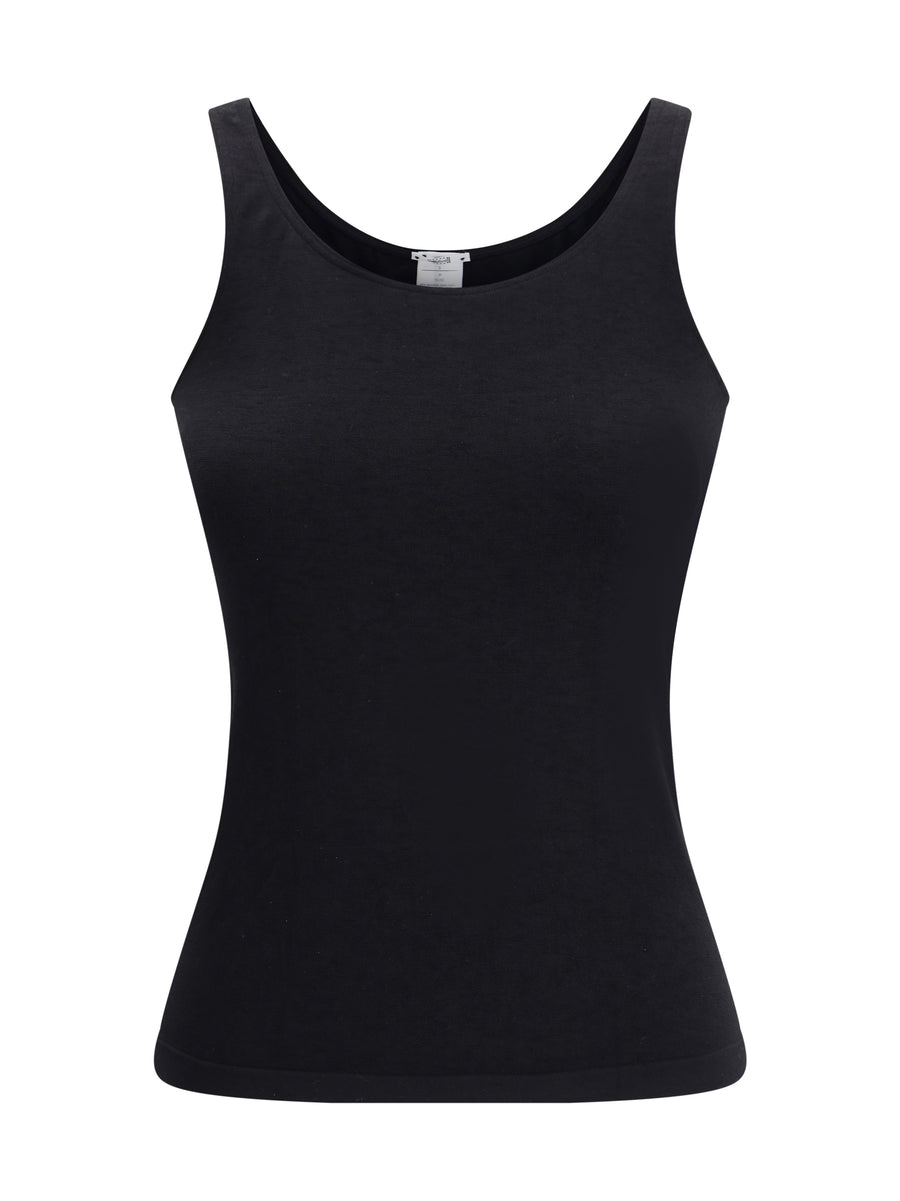 Wolford 48% COTTON; 46% POLYAMIDE; 6% ELASTANE tank top in black