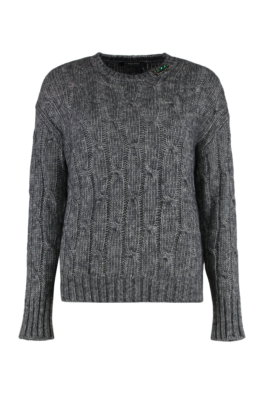 Cabaret Cotton Blend Crew-Neck Sweater Grey