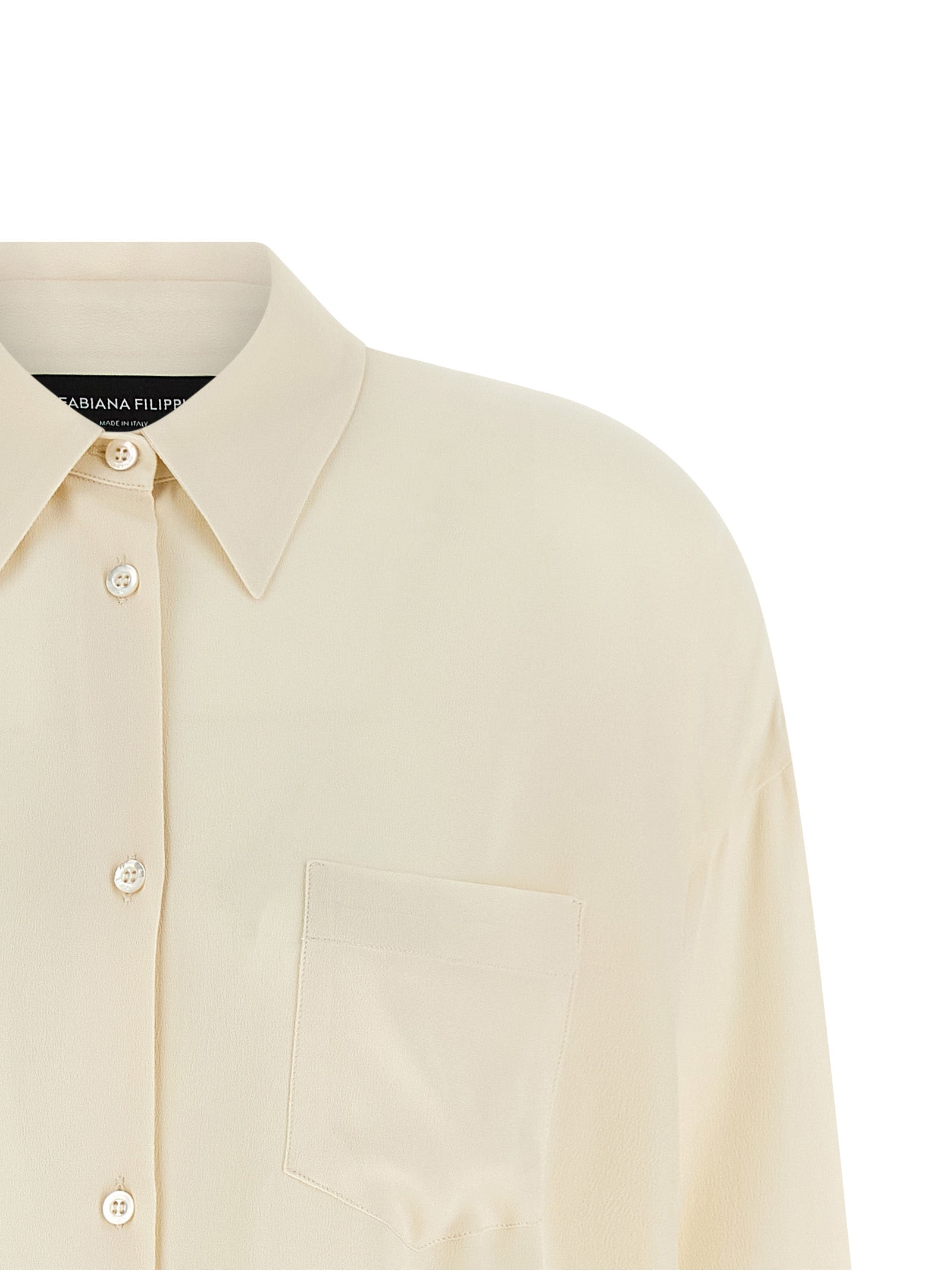 Diamond thread shirt Beige Acetate Shirt, Blouse