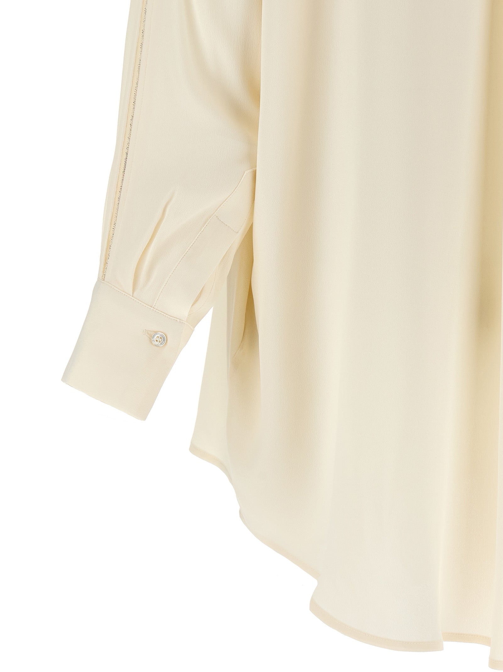 Diamond thread shirt Beige Acetate Shirt, Blouse