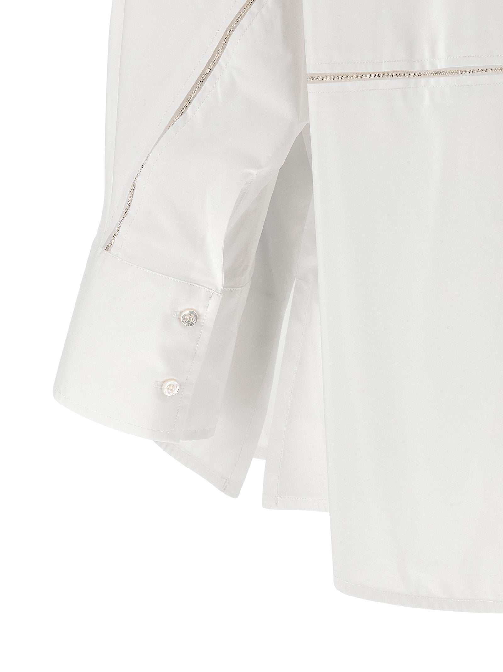 Diamond thread shirt White Cotton Shirt, Blouse