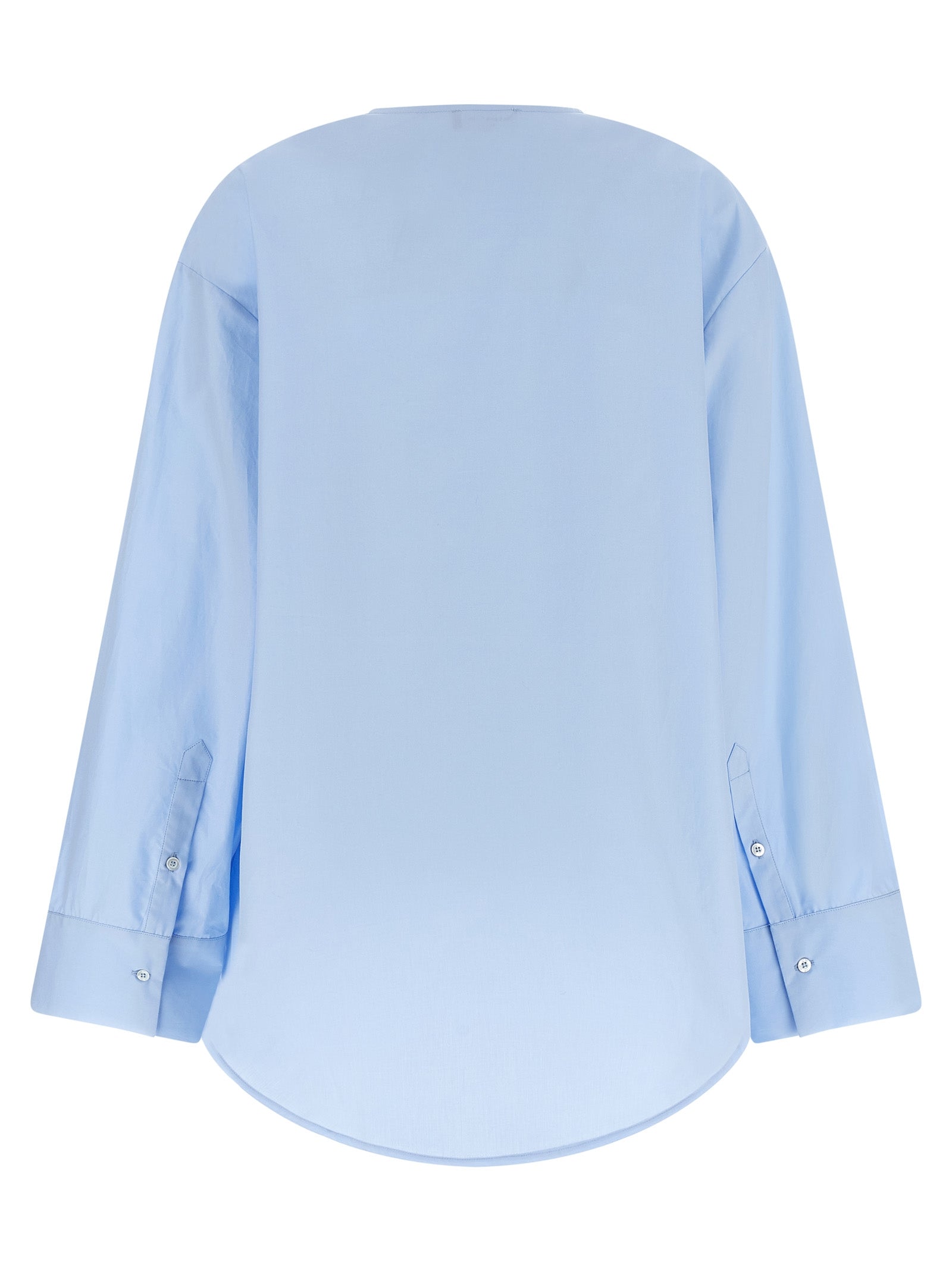 Poplin Shirt Light Blue Cotton Shirt, Blouse