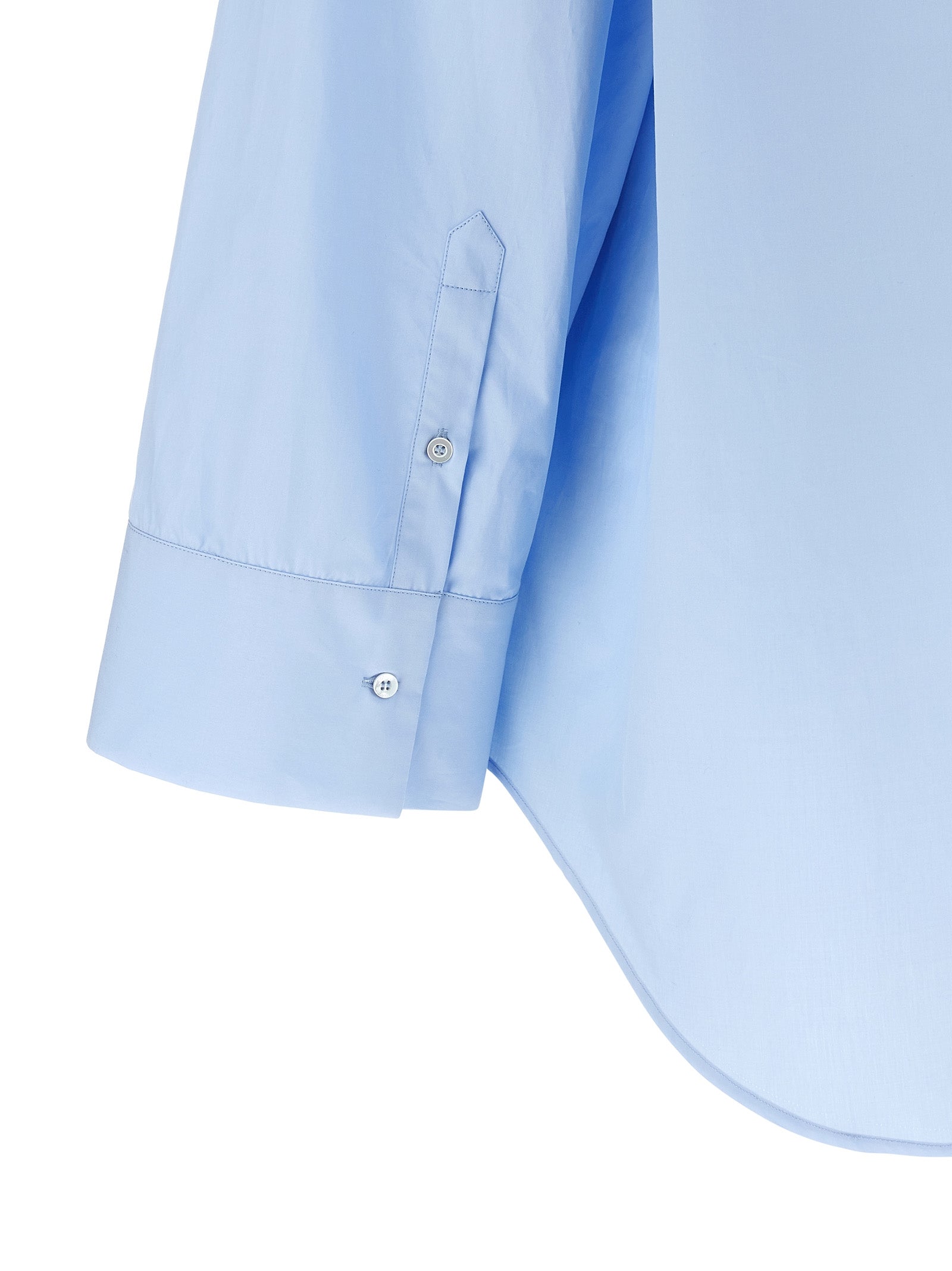 Poplin Shirt Light Blue Cotton Shirt, Blouse