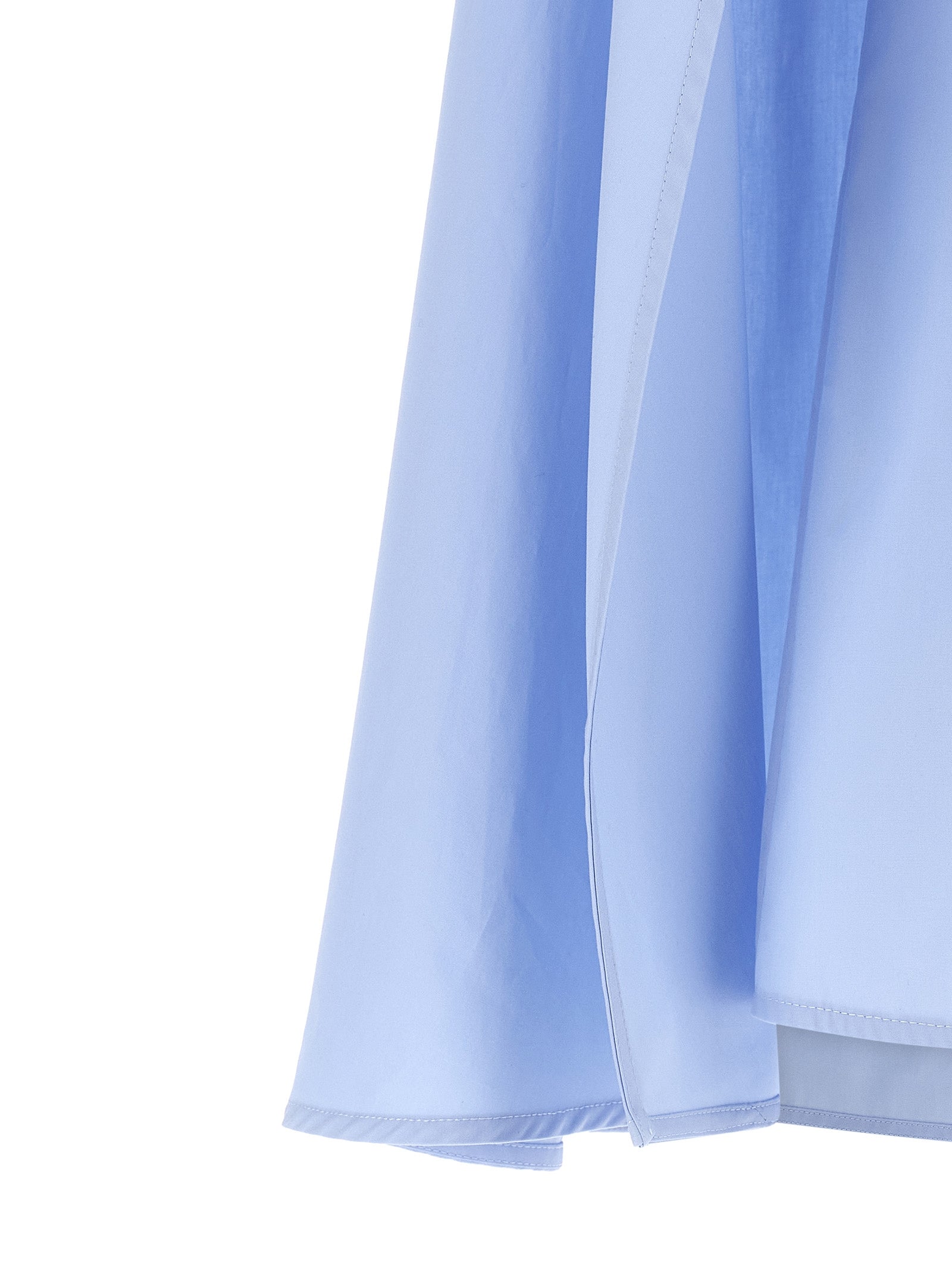Hooded Shirt Light Blue Cotton Shirt, Blouse