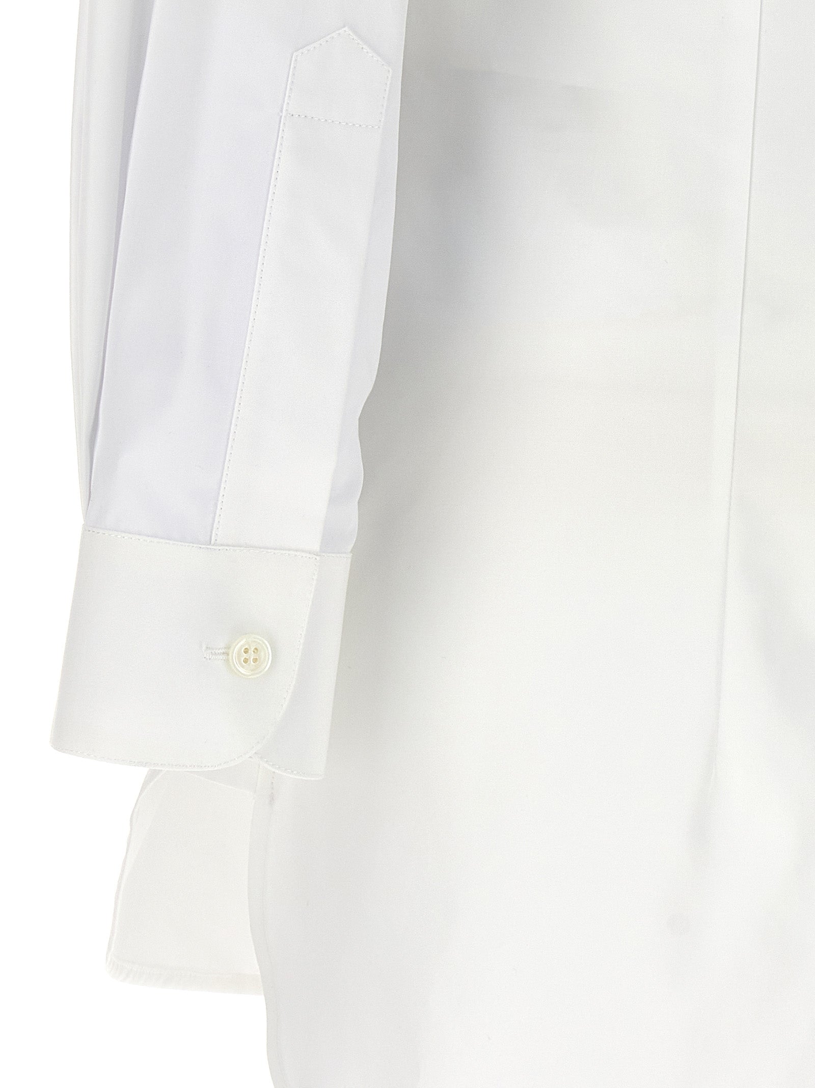 Cut-out collar shirt White Cotton Shirt, Blouse