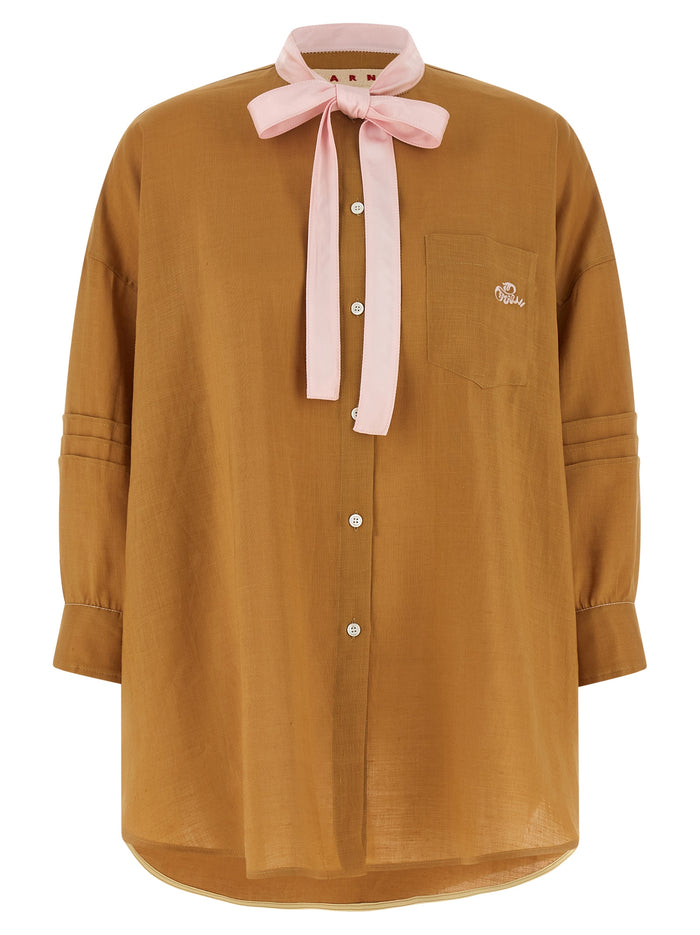 Ramie shirt Yellow Shirt, Blouse