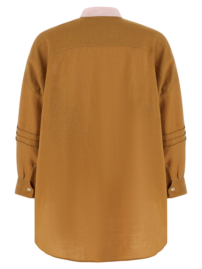 Ramie shirt Yellow Shirt, Blouse