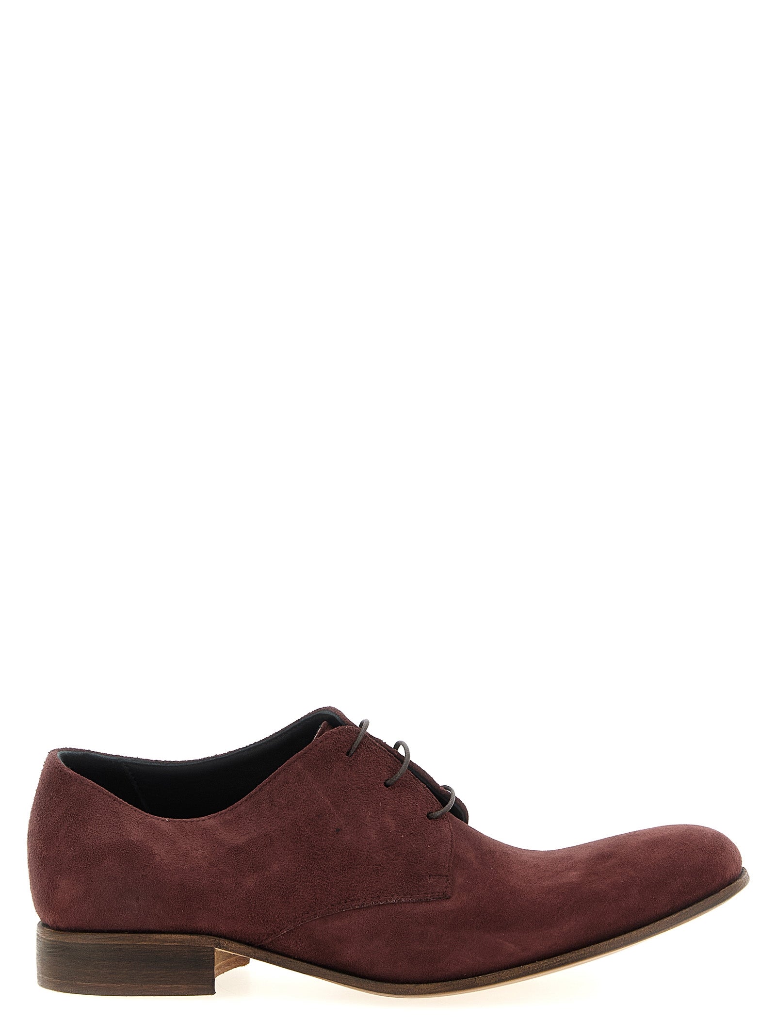 Suede lace up Bordeaux Leather Shoes
