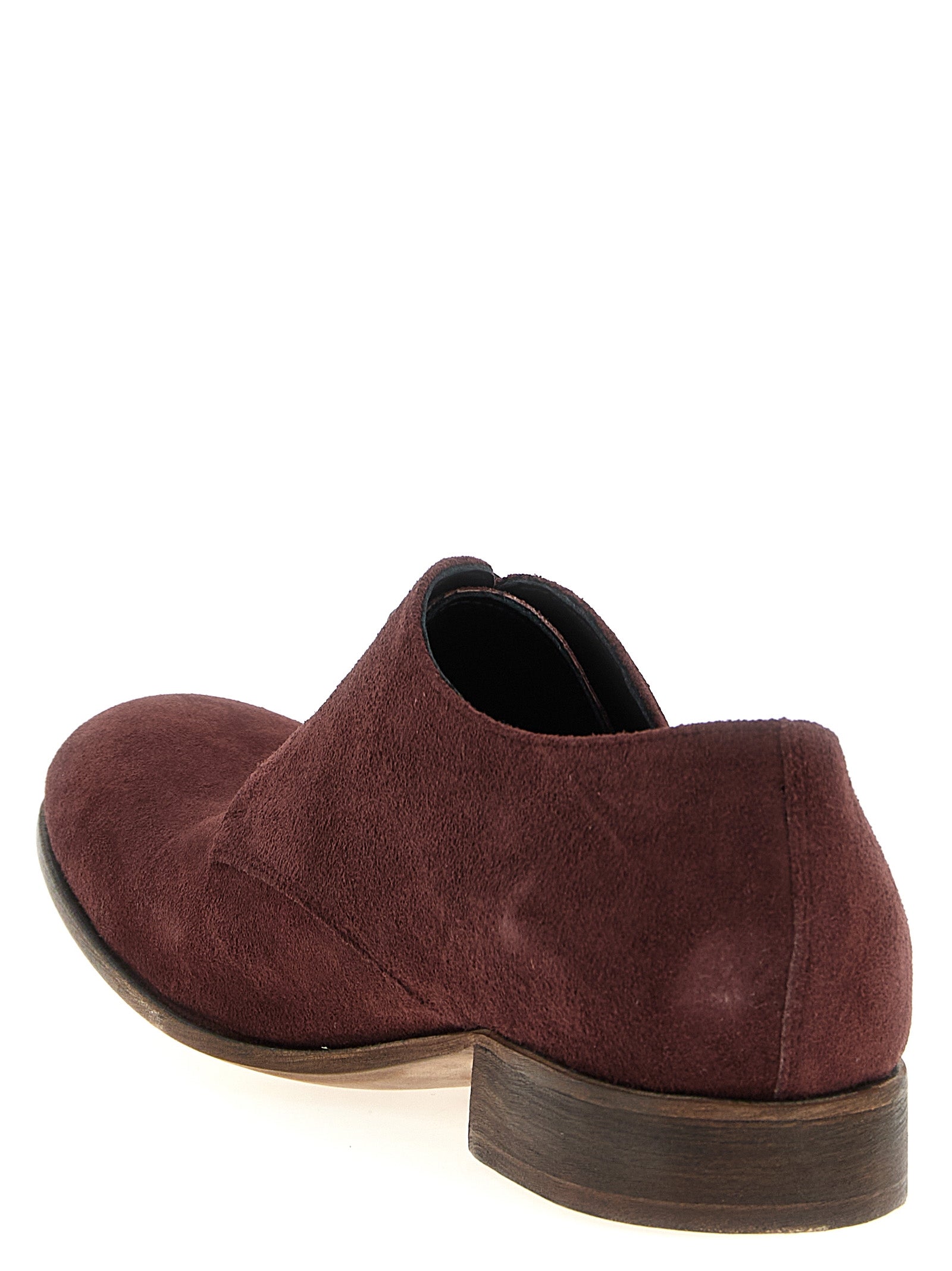 Suede lace up Bordeaux Leather Shoes