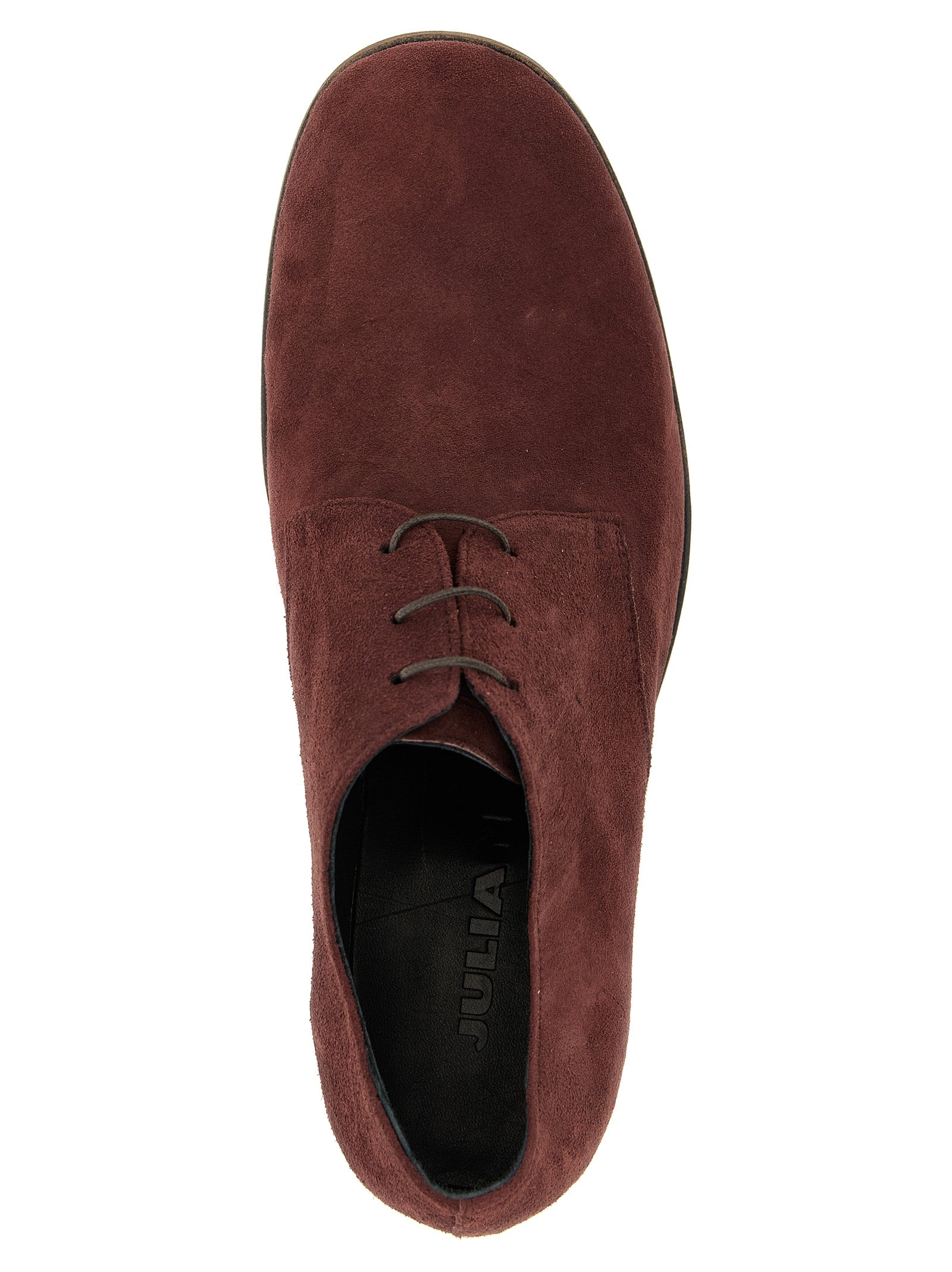 Suede lace up Bordeaux Leather Shoes