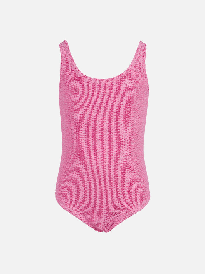 Cara Pink Crinkle One-Piece Swimsuit __single__ One Piece