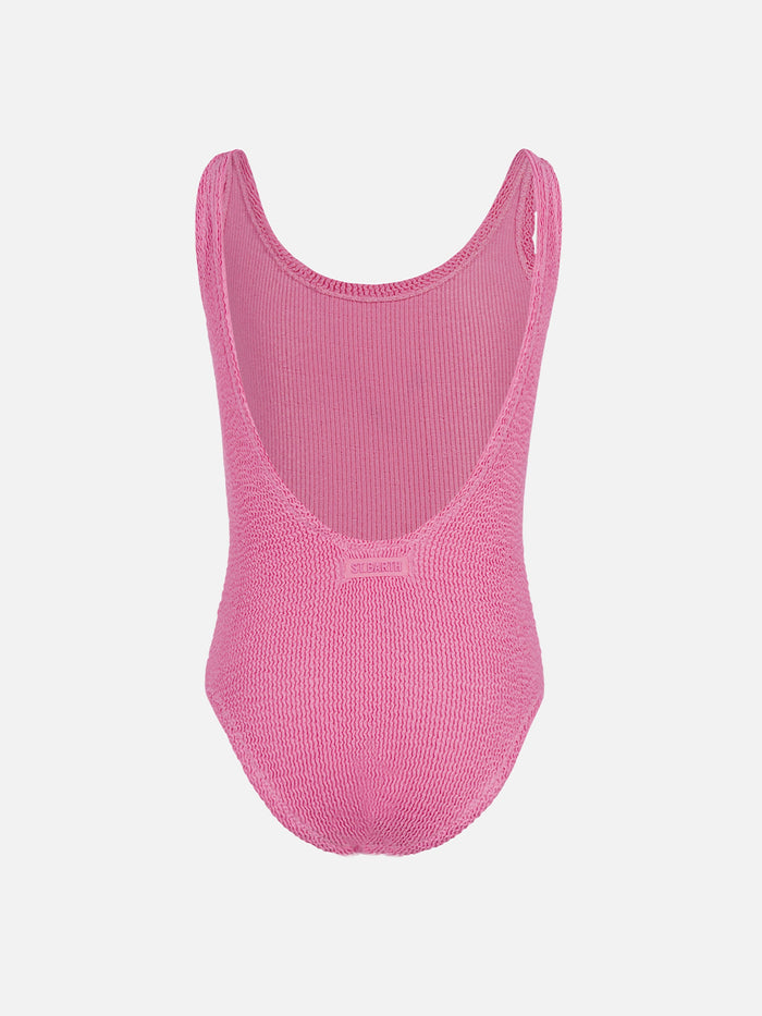 Cara Pink Crinkle One-Piece Swimsuit __single__ One Piece