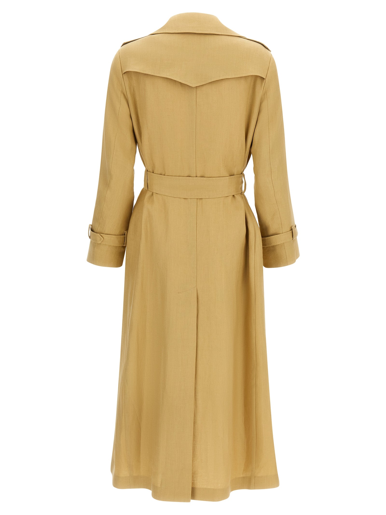 Carola Trench Coat Beige Linen Coats