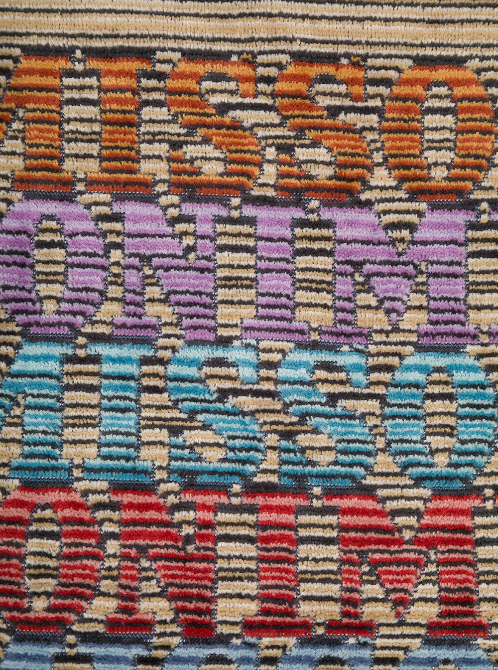 Missoni Home Blake Multicolor Cotton Beach Towel With Logo Towels