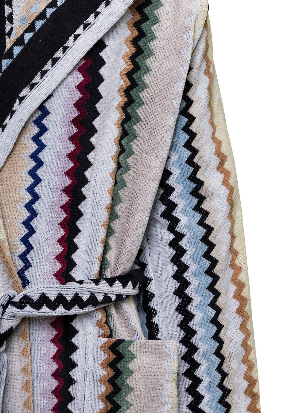 Curt Multicolor Bathrobe With Zig Zag Motif Cotton Bathrobes