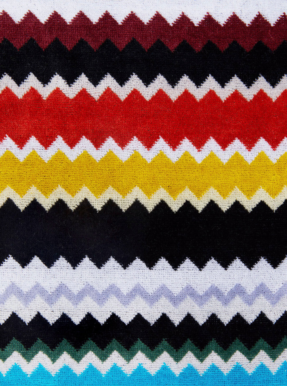 Curt Multicolor Beach Towel With All-Over Zigzag Motif Cotton Home Towels