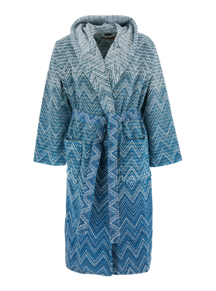 Bathrobe Stone Blue Cotton Towels & Bath Robes