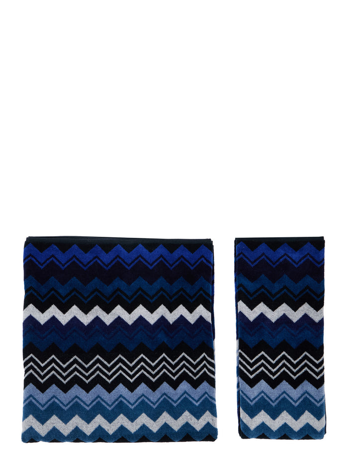 Giacomo Set 2 Pezz Blu Towels