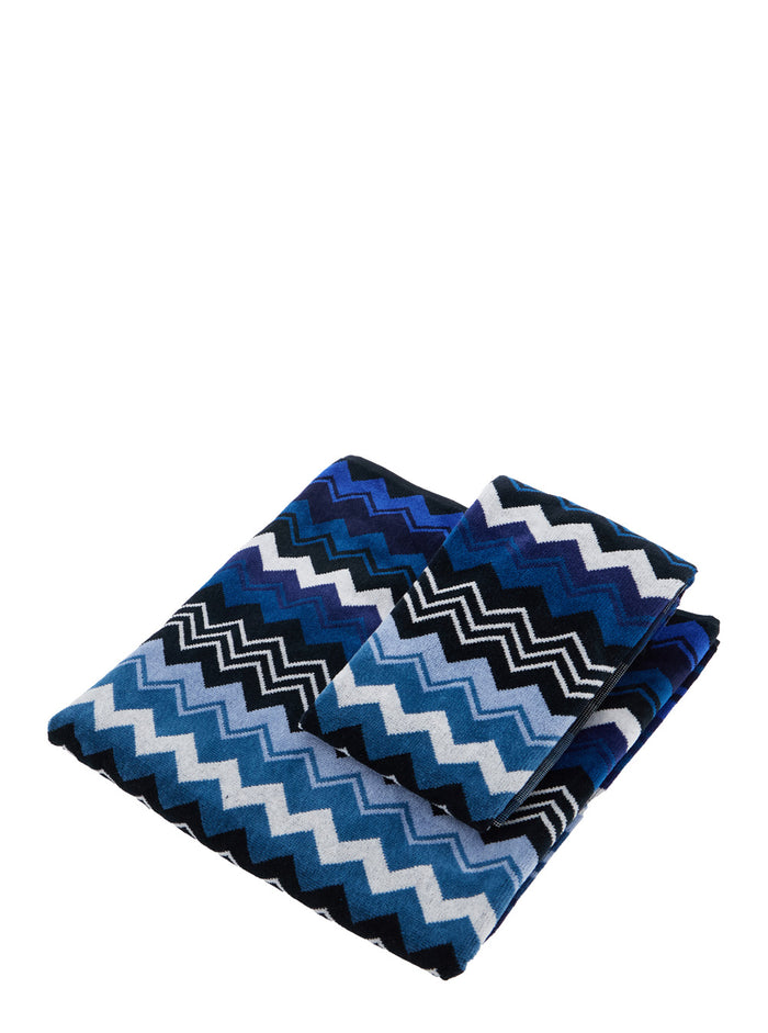 Giacomo Set 2 Pezz Blu Towels
