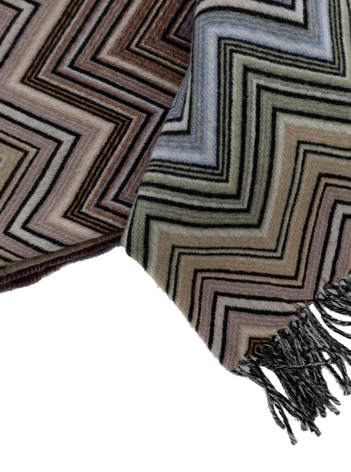 Missoni Home Multicolor Wool And Cashmere Perseo Plaid Blankets
