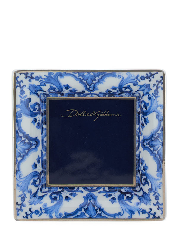 Square Porcelain Tray Blue Decorative Accessories