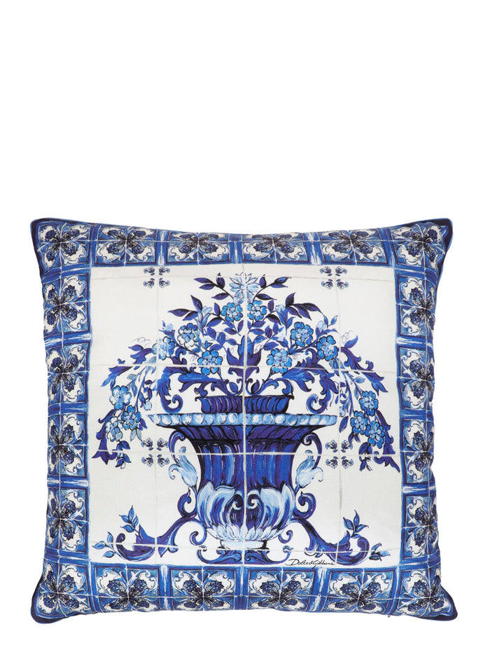 Multicolor Square Cushion With All-Over Floral Print And Side Zip Closure Cotton Home Cushions