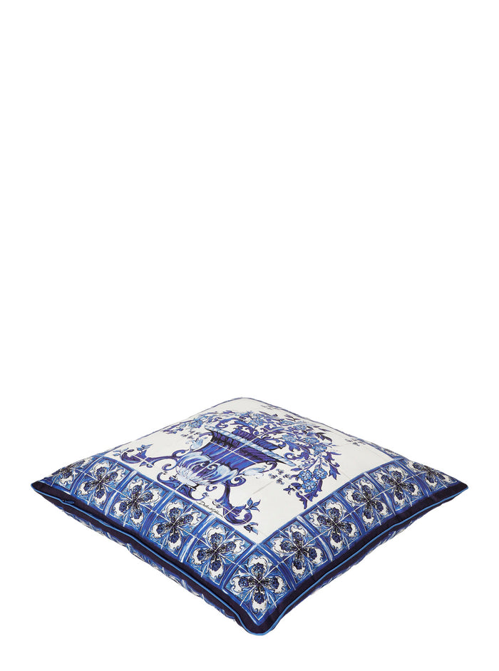 Multicolor Square Cushion With All-Over Floral Print And Side Zip Closure Cotton Home Cushions