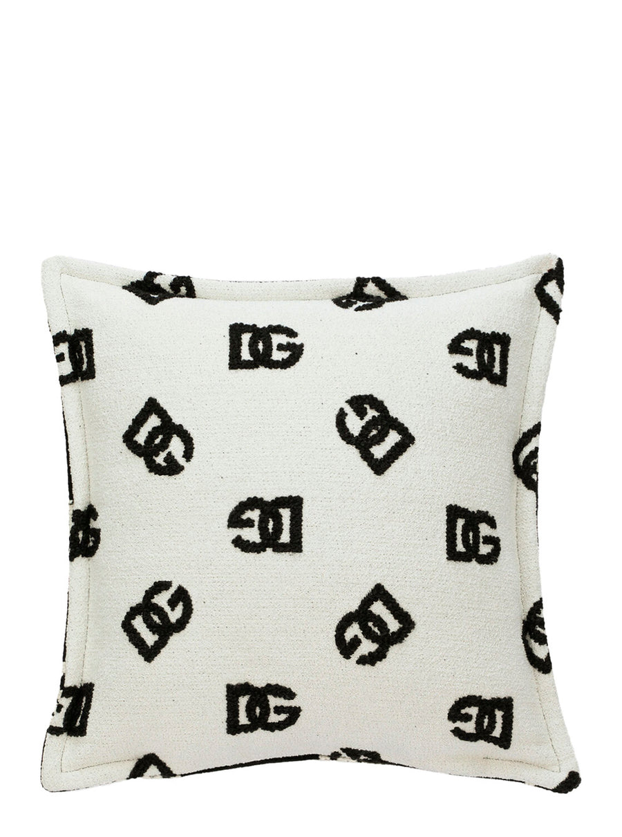Square Cushion White-Black White/black Cotton Cushions