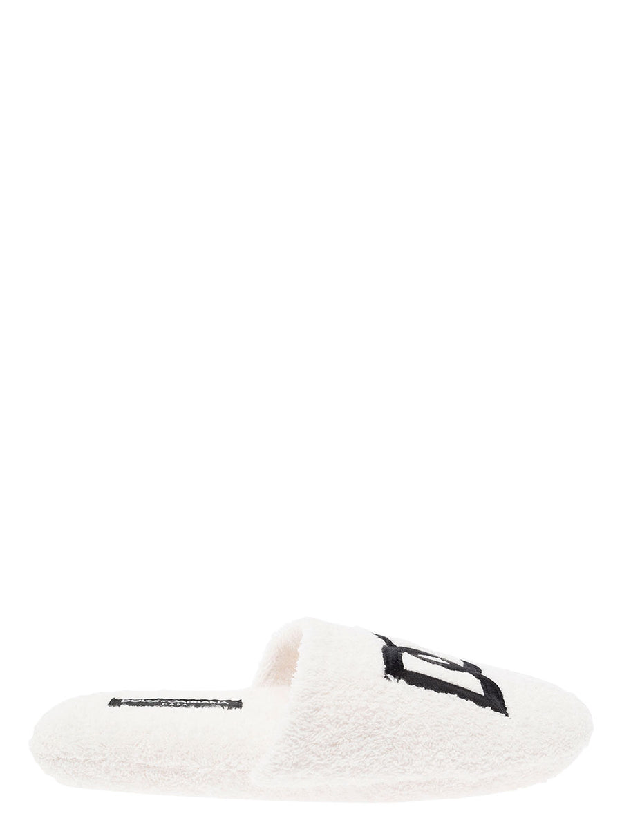 Slippers White Terry Cotton