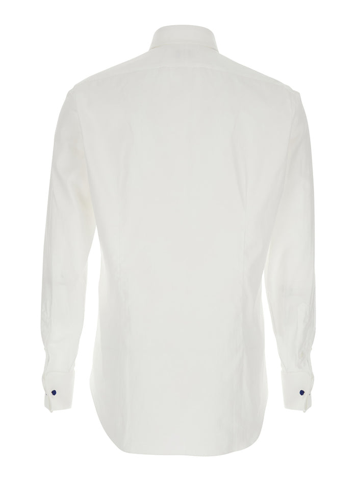 White Shirt with Classic Collar in Cotton Man And Blouses