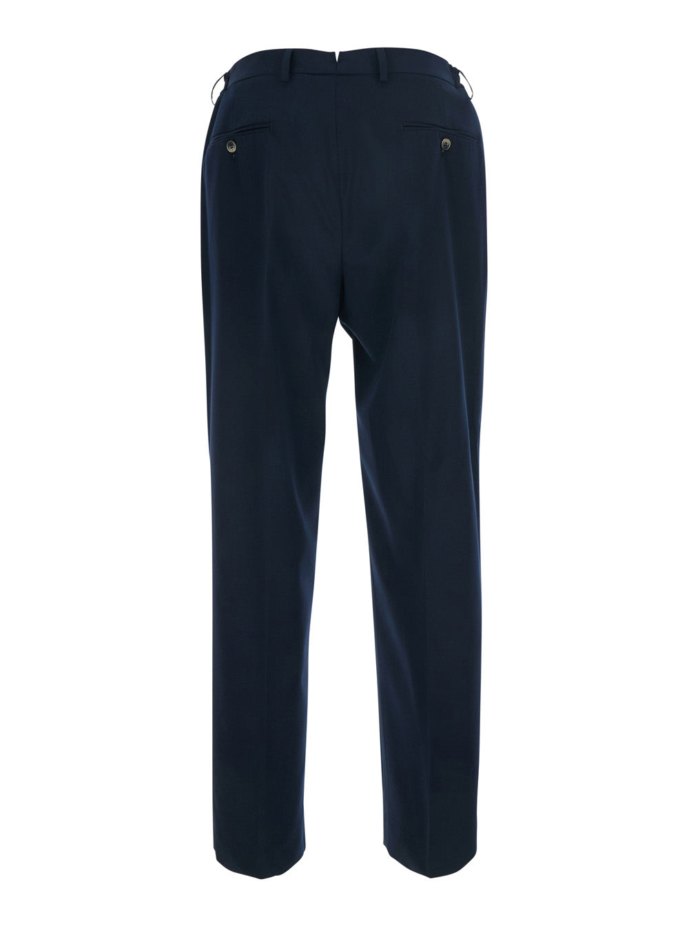 Blue Suit Pants With Pockets And Front Closure. Tech Fabric. Blue. Man Blu Trousers