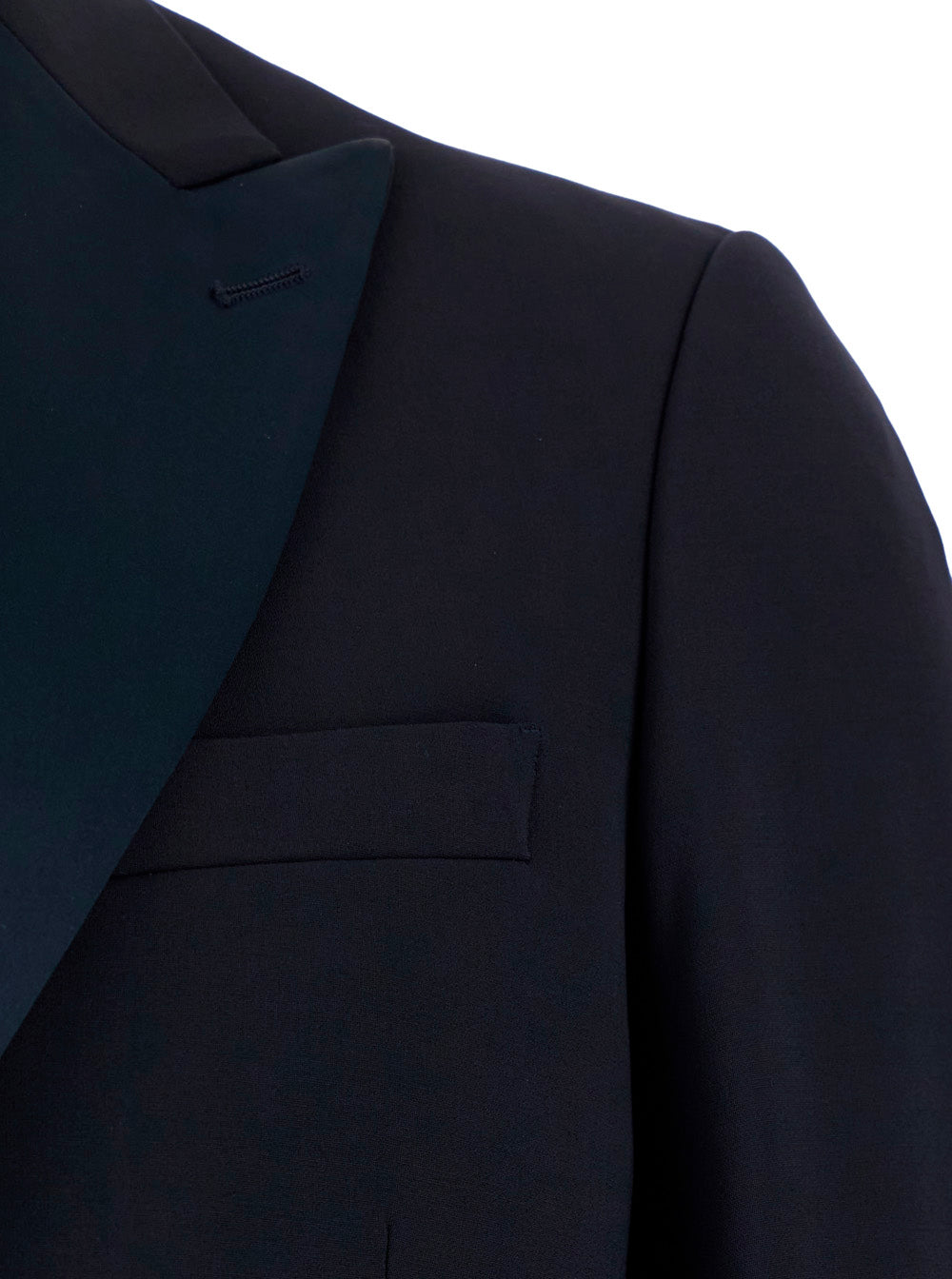 Blue Single-Breasted Suit with Peak Revers in Fabric Man Blu Suits