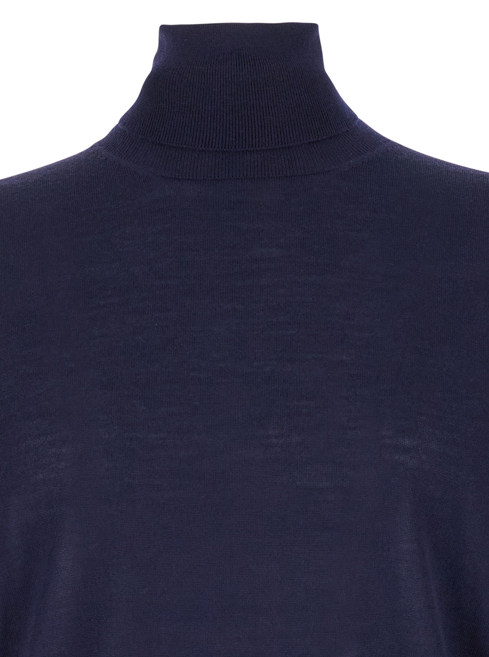 GIROCOLLO IN 100% MERINOS Blu Wool Jersey